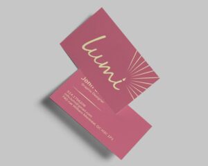 Business Cards for the branding of lumi