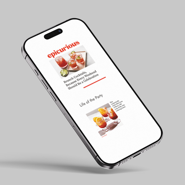 email newsletter epicurious